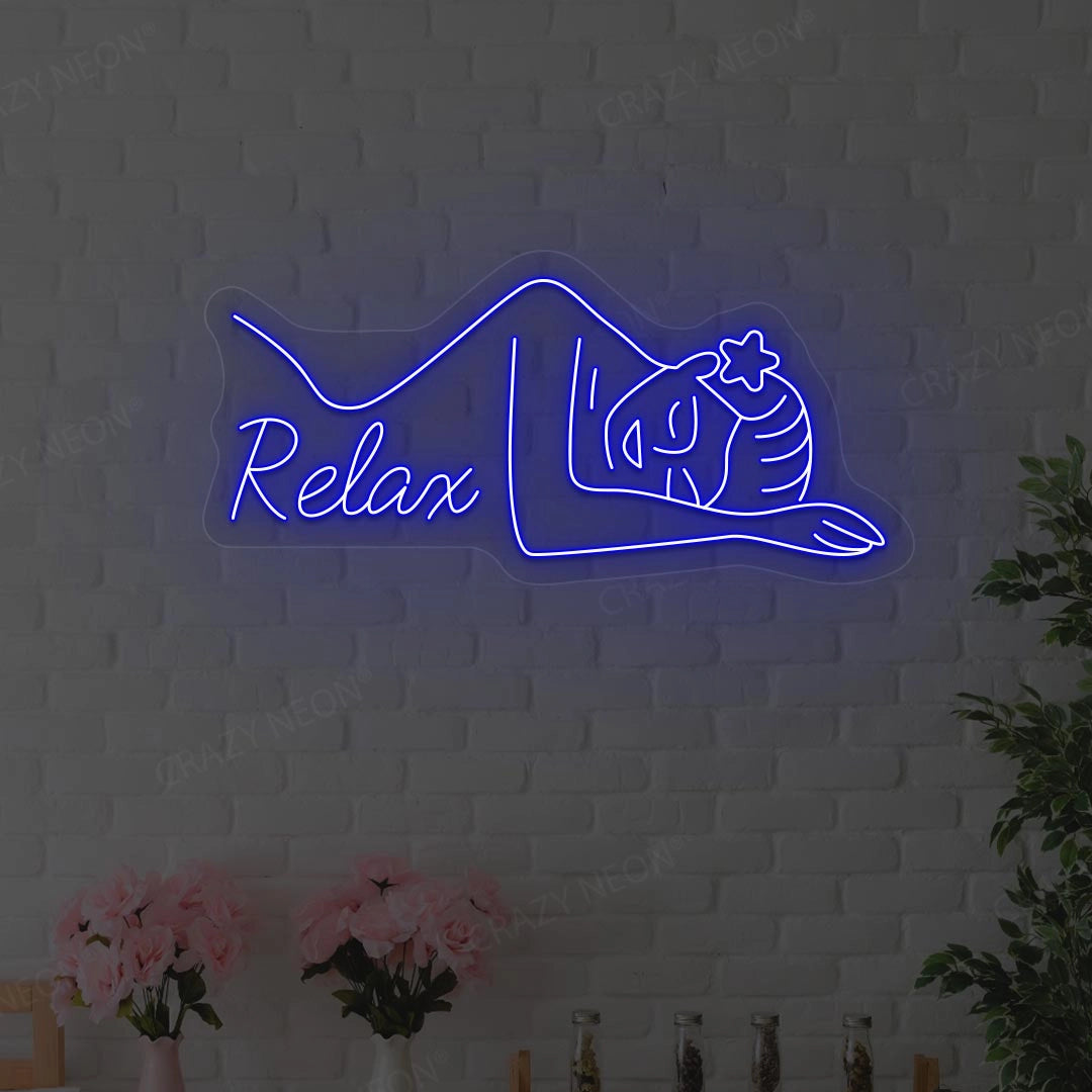 Relax Neon Sign | Blue