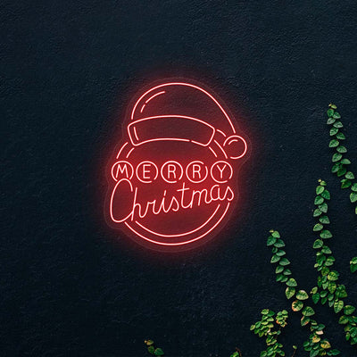 Merry Christmas Santa Neon Sign