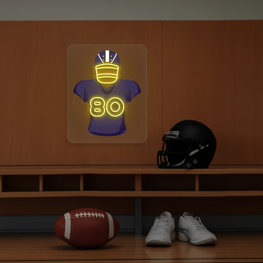 Baltimore Likely 80 Jersey Football Neon Artwork