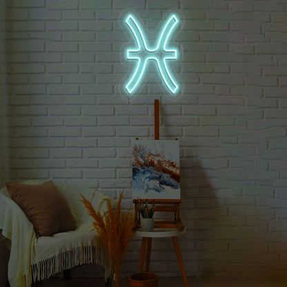 Pisces Zodiac Neon Sign | CNUS013601 | Iceblue