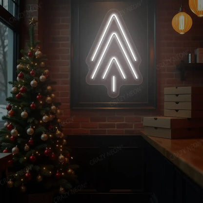 Arrow Tree Neon Sign | White