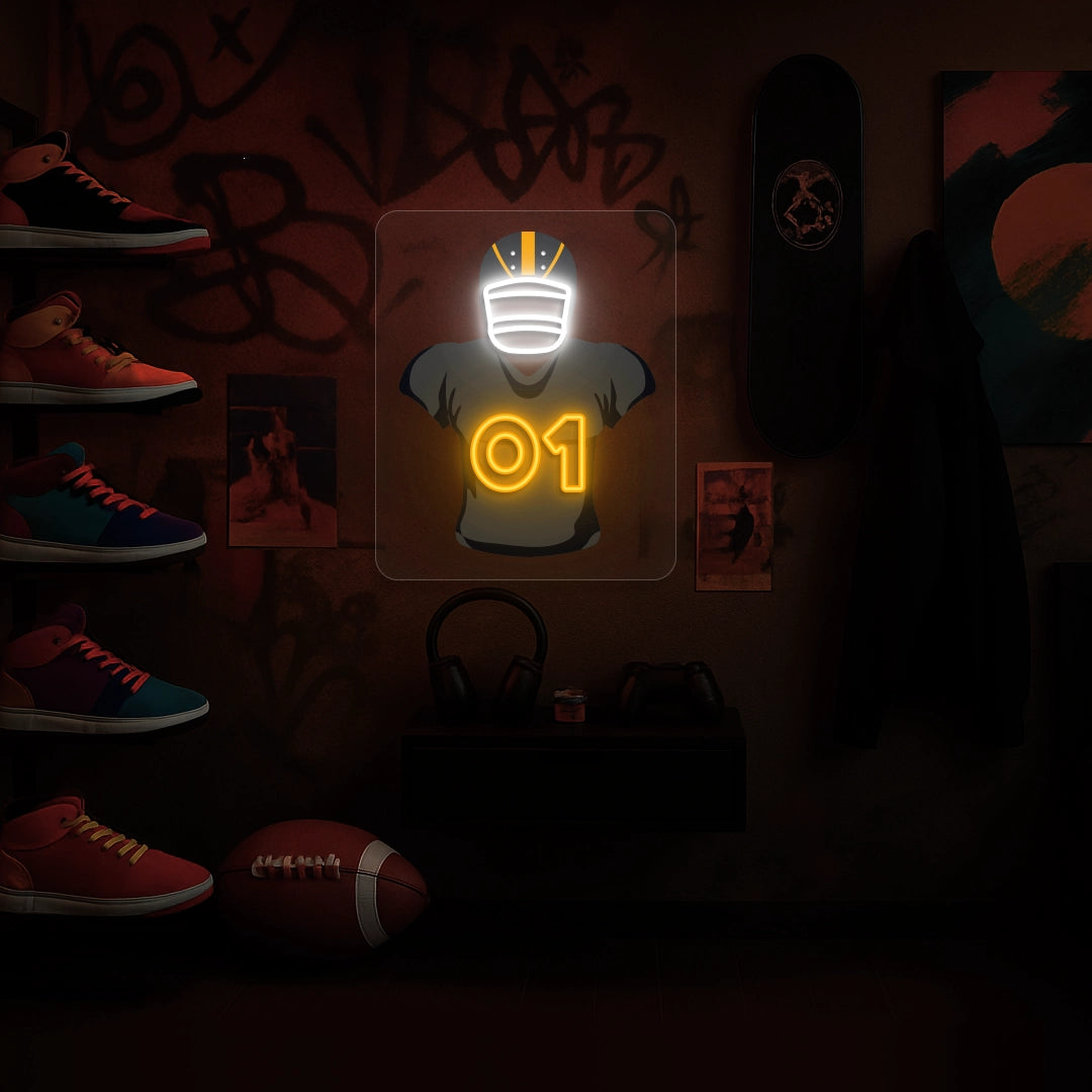 Cincinnati Chase 01 Jersey Football Neon Artwork