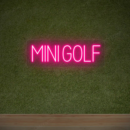 Mini Golf Neon Sign | Pink