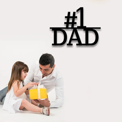 #1 DAD Metal Wall Art