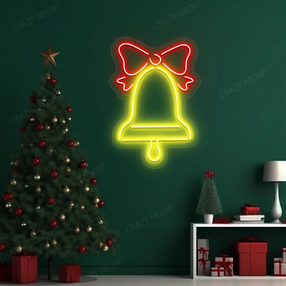 Jingle Bell Neon Sign | yellow