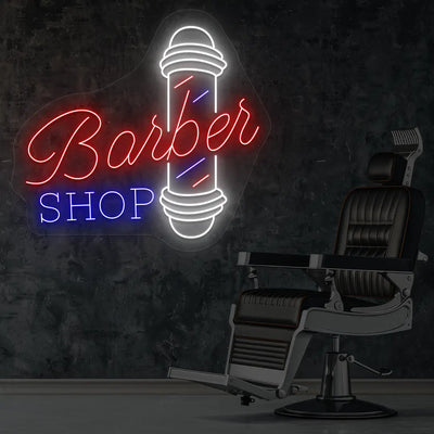 Classic Barber Shop Pole Neon Sign