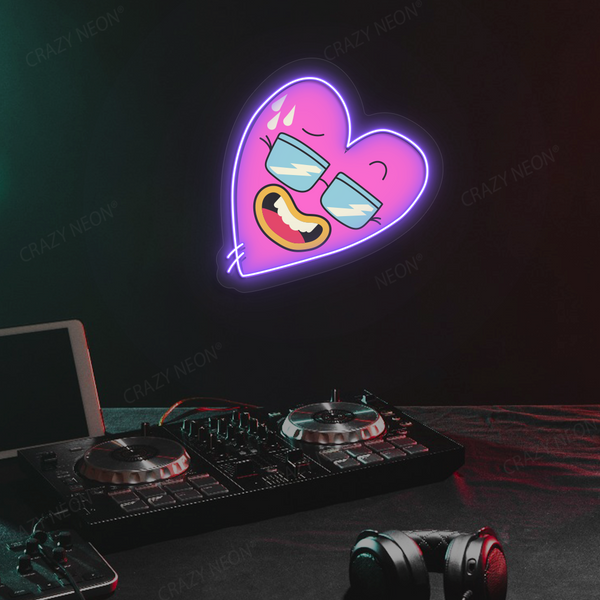 Flexin’ Heart Neon Artwork Sign