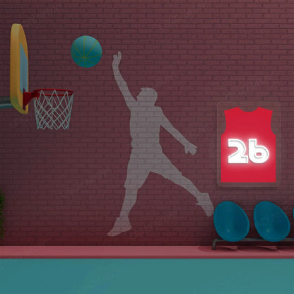 Portland Reath 26 Jersey Basketball Neon Artwork