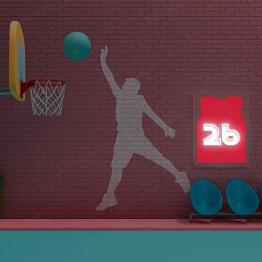 Portland Reath 26 Jersey Basketball Neon Artwork