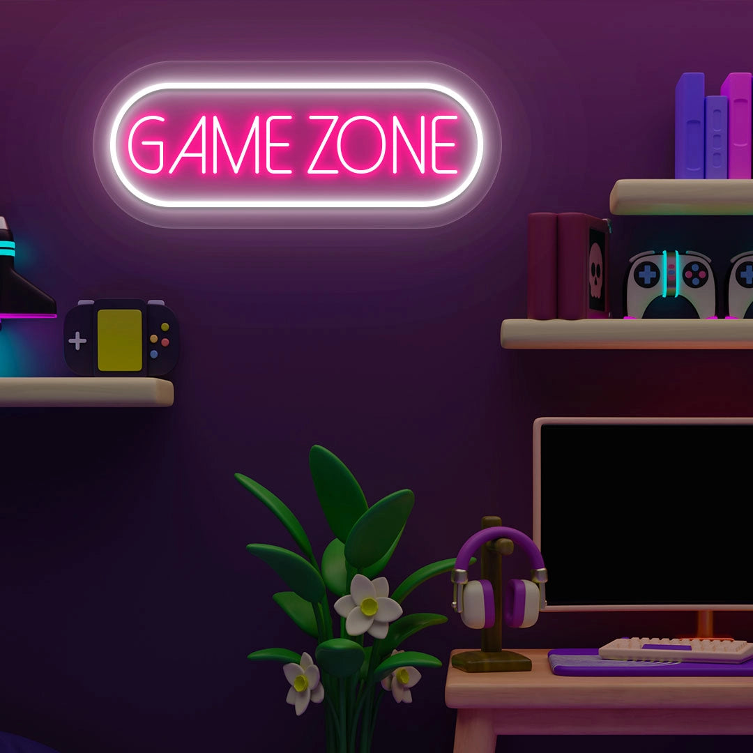 Game Zone Neon Sign | Pink