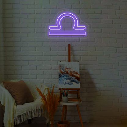 Libra Zodiac Neon Sign | CNUS013682 | Purple