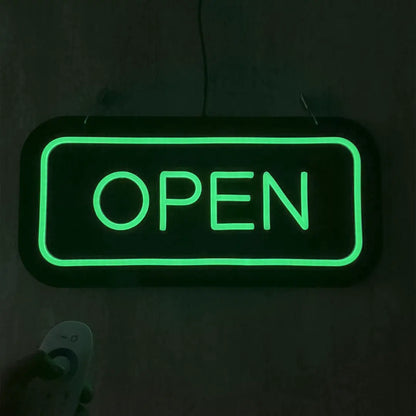 green open neon sign