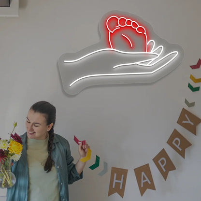 A Mother’s Touch Neon Sign in Red color