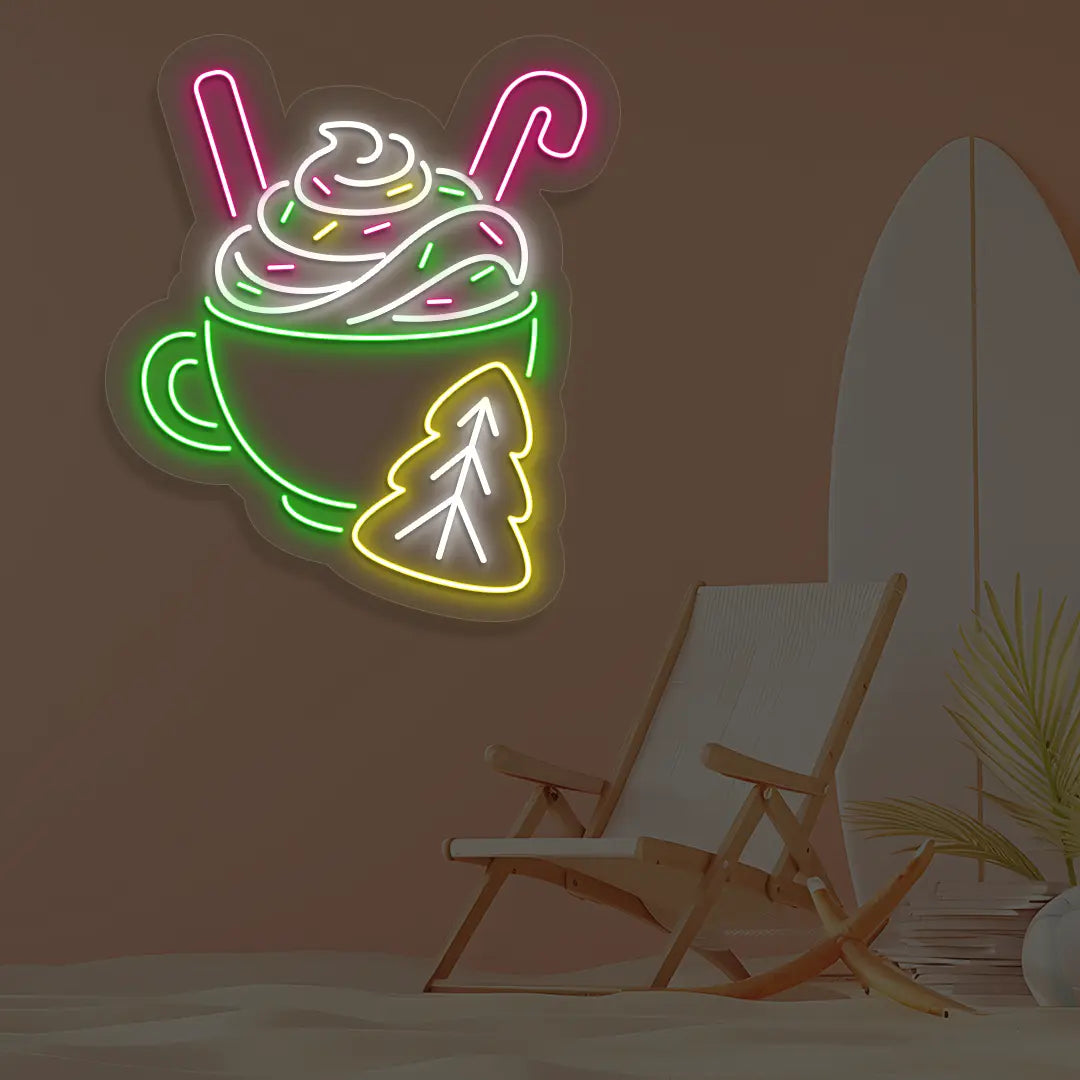 Whipped Treat Neon Sign in Yellow color