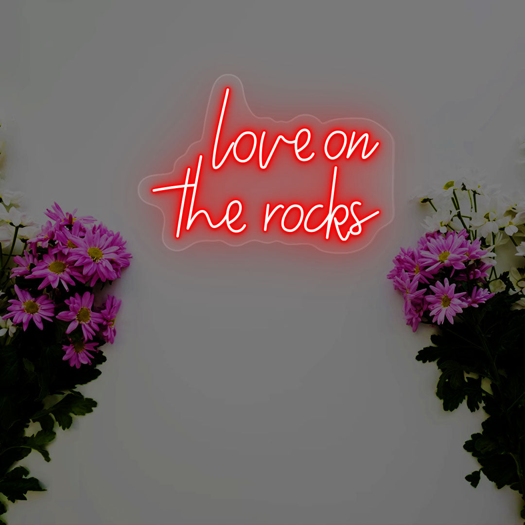 Love On The Rocks Neon Sign | Red | CNUS011760