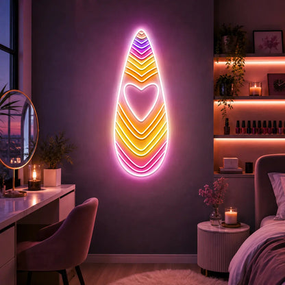 Glaze And Gloss Nail Neon Sign in Miulticolor