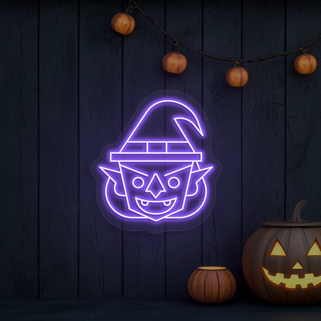 Vampire Witch Neon Sign | Purple