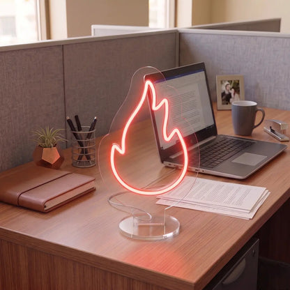 Soft Flame Mini Neon Sign in Red Color