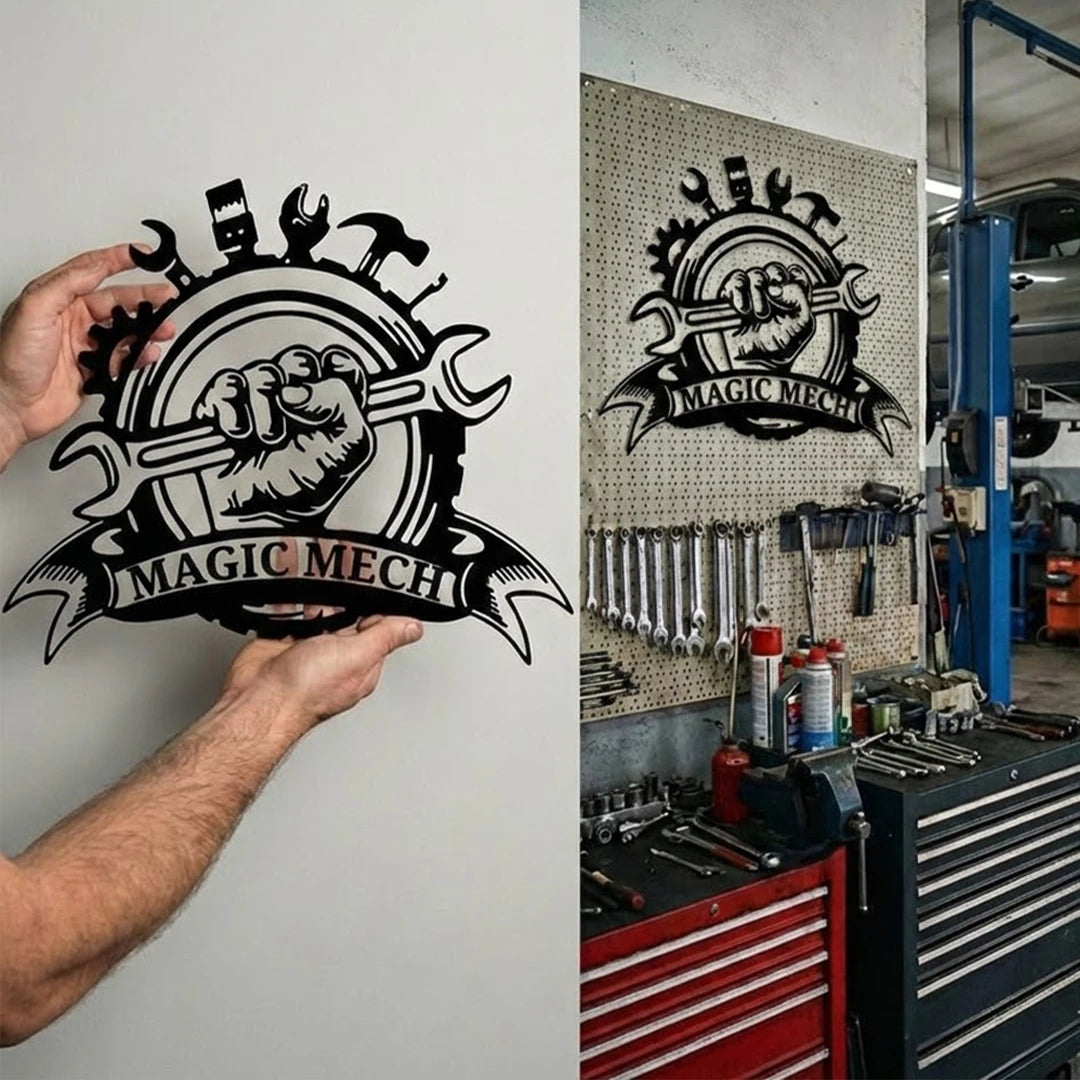 Custom Mechanic Metal Sign