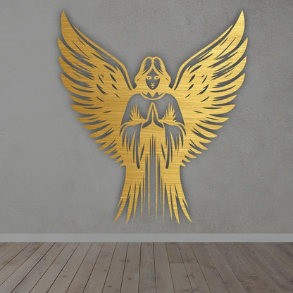 Fairy Metal Wall Art in golden colour