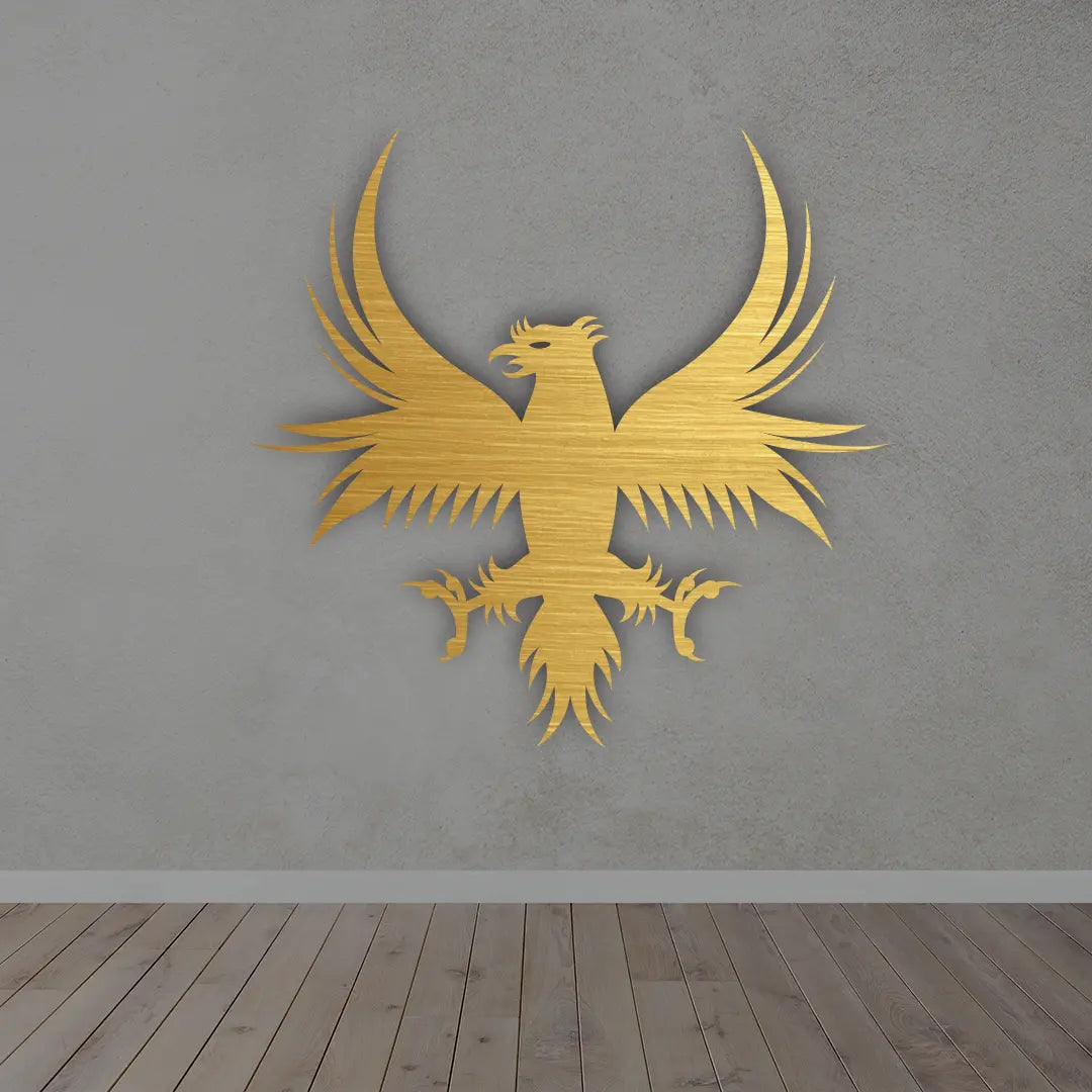 Eagle Metal Wall Art in Golden colour