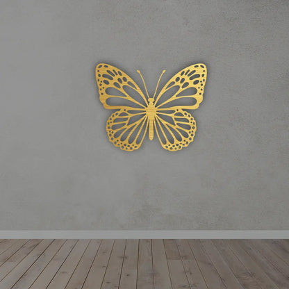 Butterfly Metal Wall Art in golden color