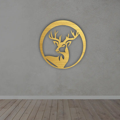 Metal Deer wall Art in golden colour 