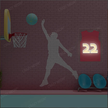 Cleveland Nance Jr. 22 Jersey Basketball Neon Artwork
