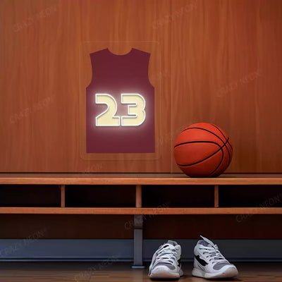 Cleveland James 23 Jersey Basketball Neon Artwork