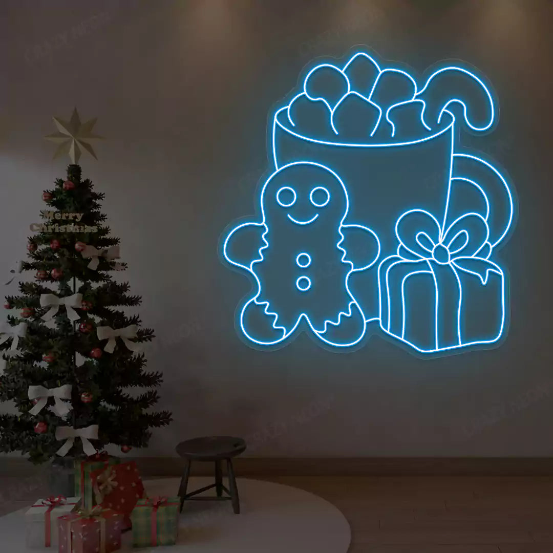 Cozy Christmas Treats Neon Sign | Iceblue