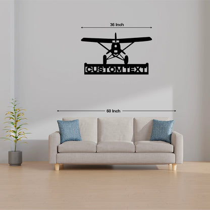 Airplane Name Custom Metal Monogram size reference