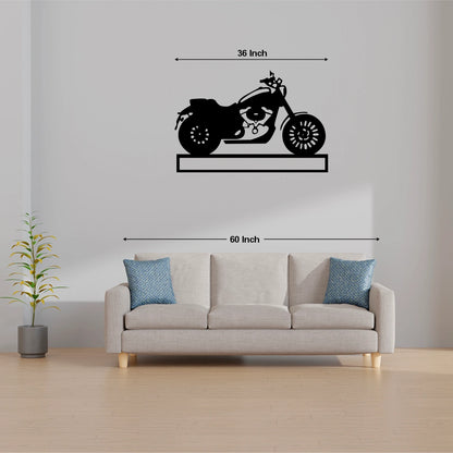 Motorcycle Name Custom Metal Monogram size reference