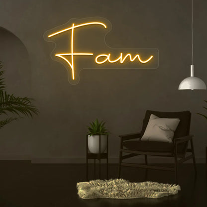 Fam Neon Sign | Orange