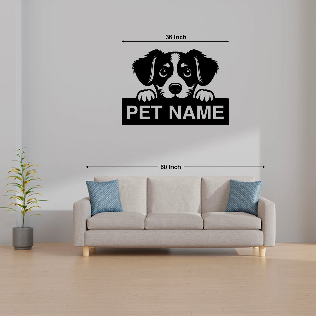 Golden Retriever Pet Personalized Metal Monogram