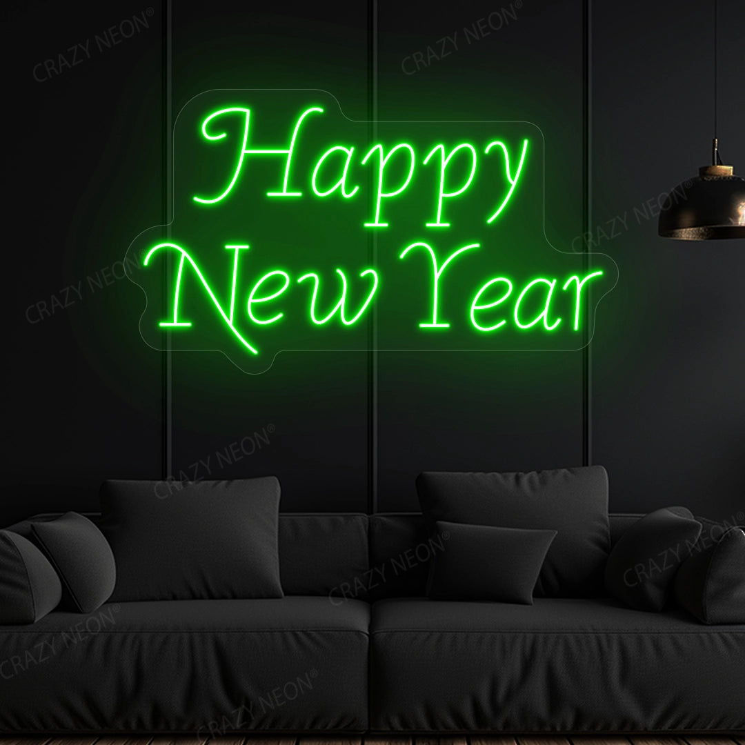  Happy New Year Neon Sign | Blue