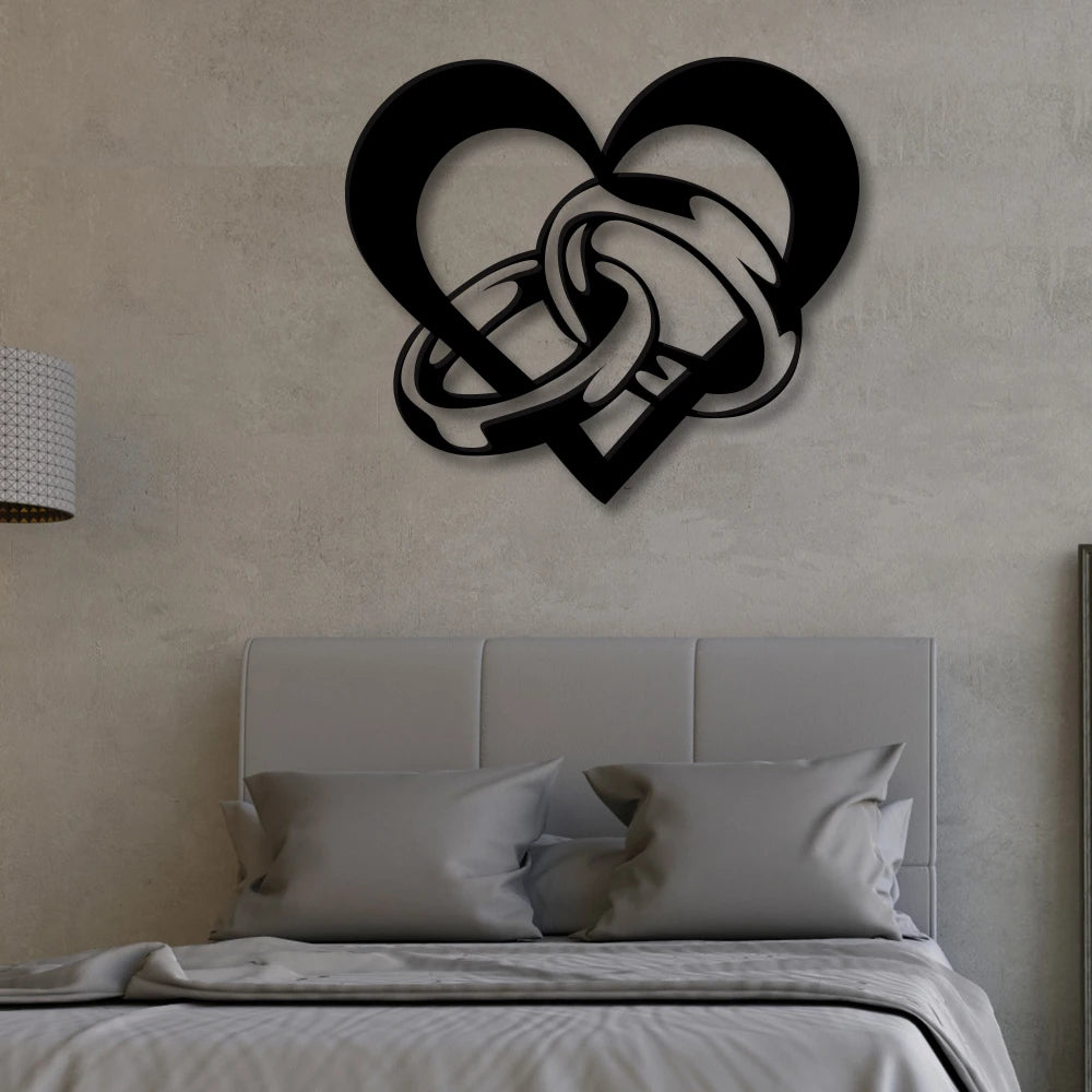 Heart Ring Metal Sign