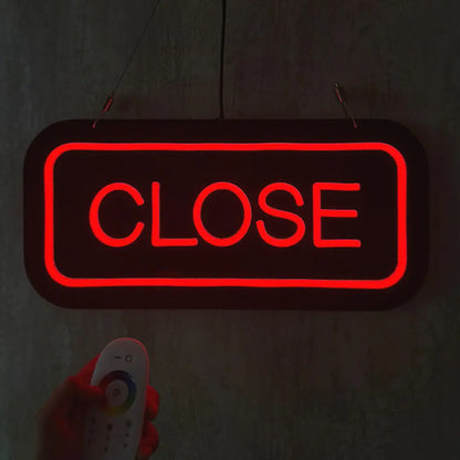 red close neon sign