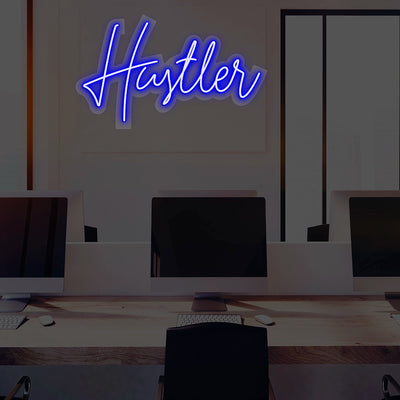 Hustler Neon Sign | Blue