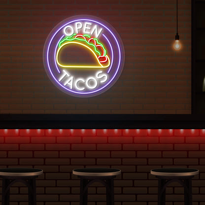 Open Tacos Neon Sign