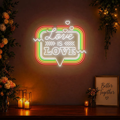Love is Love Spectrum Neon Sign