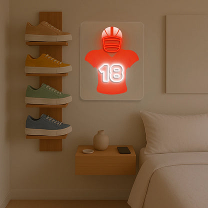Arizona Harrison Jr. 18 Jersey Football Neon Artwork