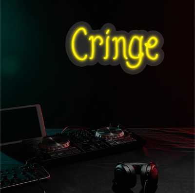 Cringe Neon Sign | Yellow