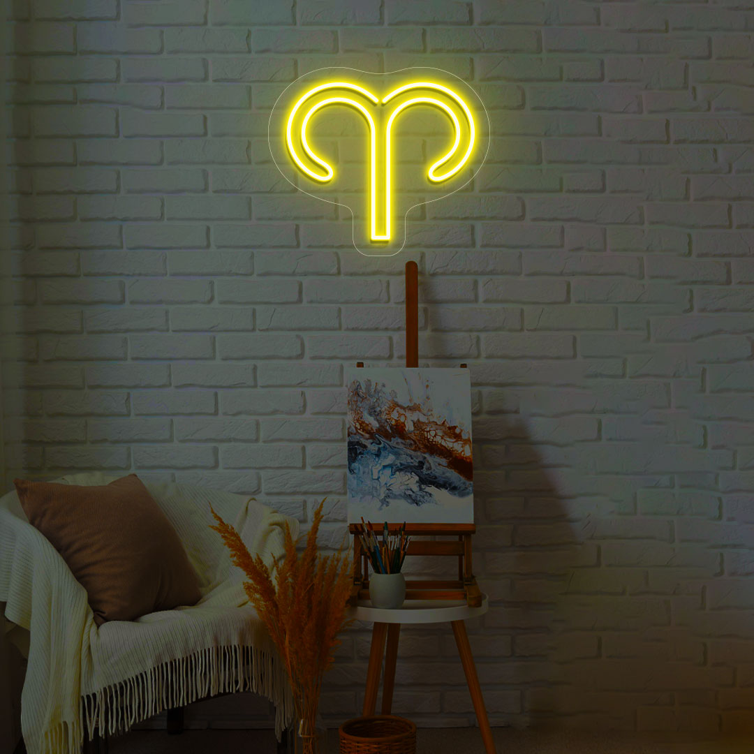 Aries Zodiac Neon Sign | CNUS014002 | Yellow