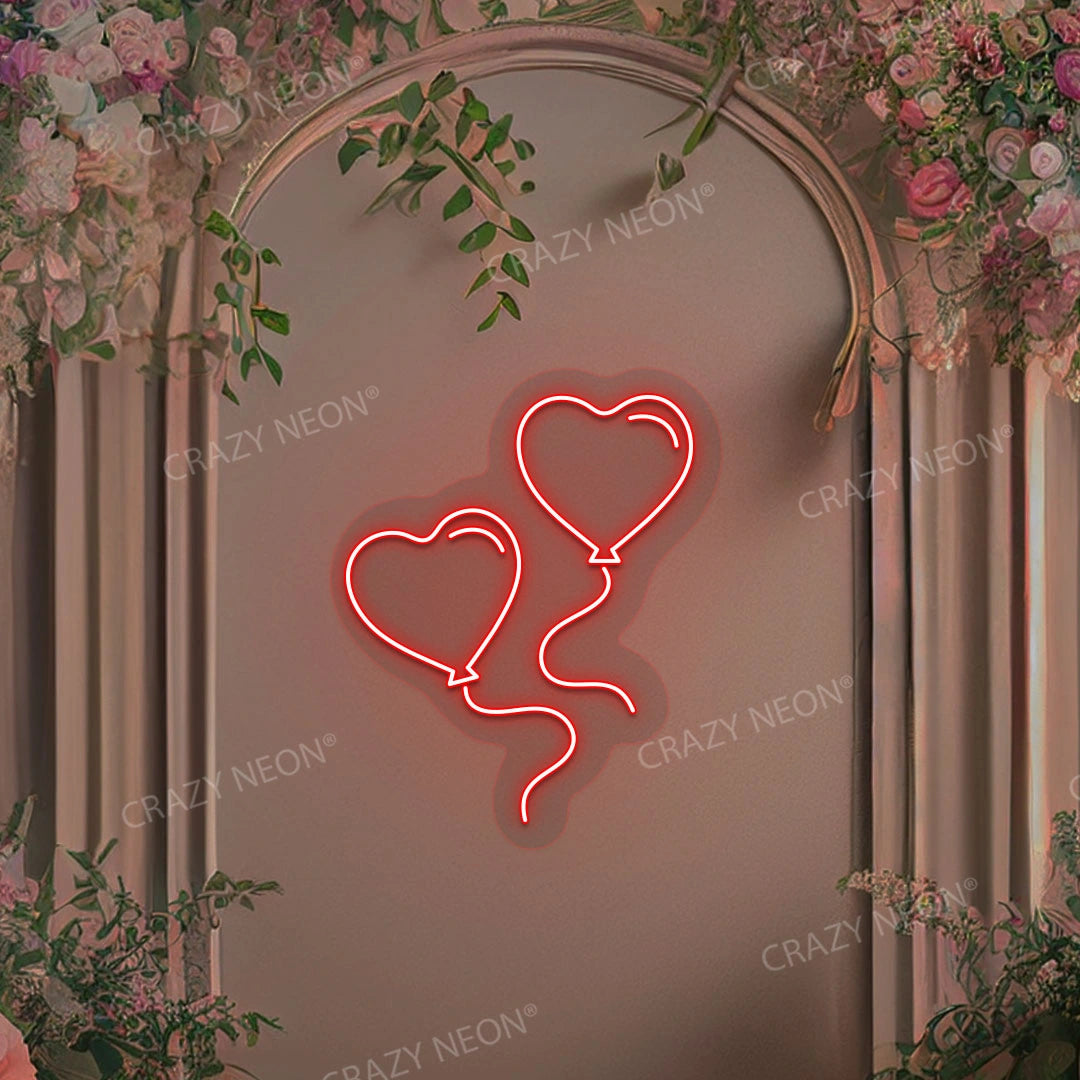 Heart Balloon Neon Sign