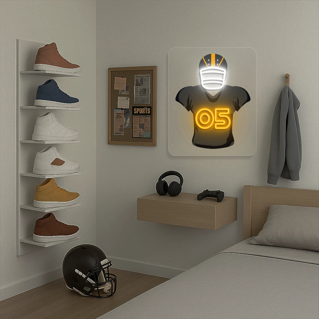 Cincinnati Higgins 05 Jersey Football Neon Artwork