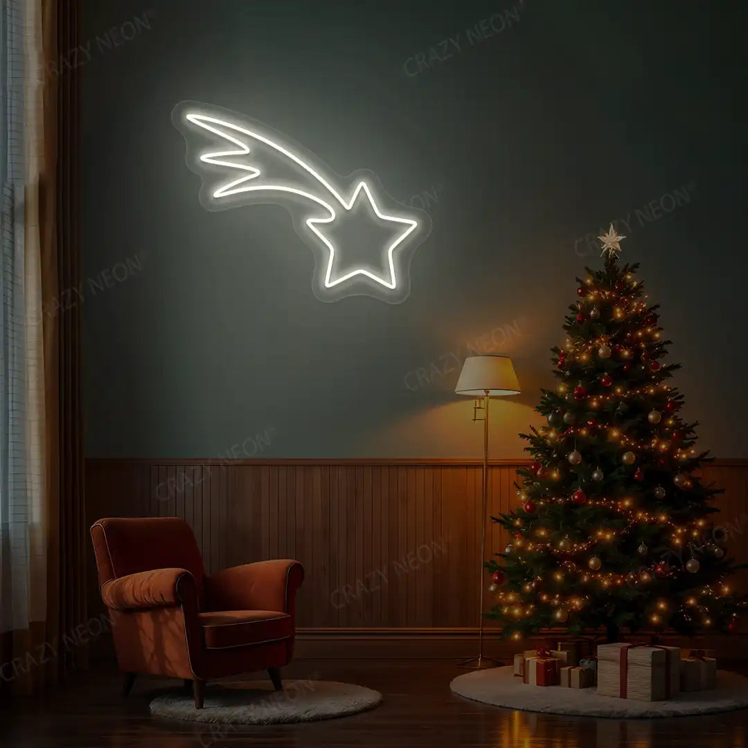 Shooting Star Neon Sign | Warmwhite