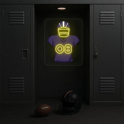 Baltimore Jackson 08 Jersey Football Neon Artwork