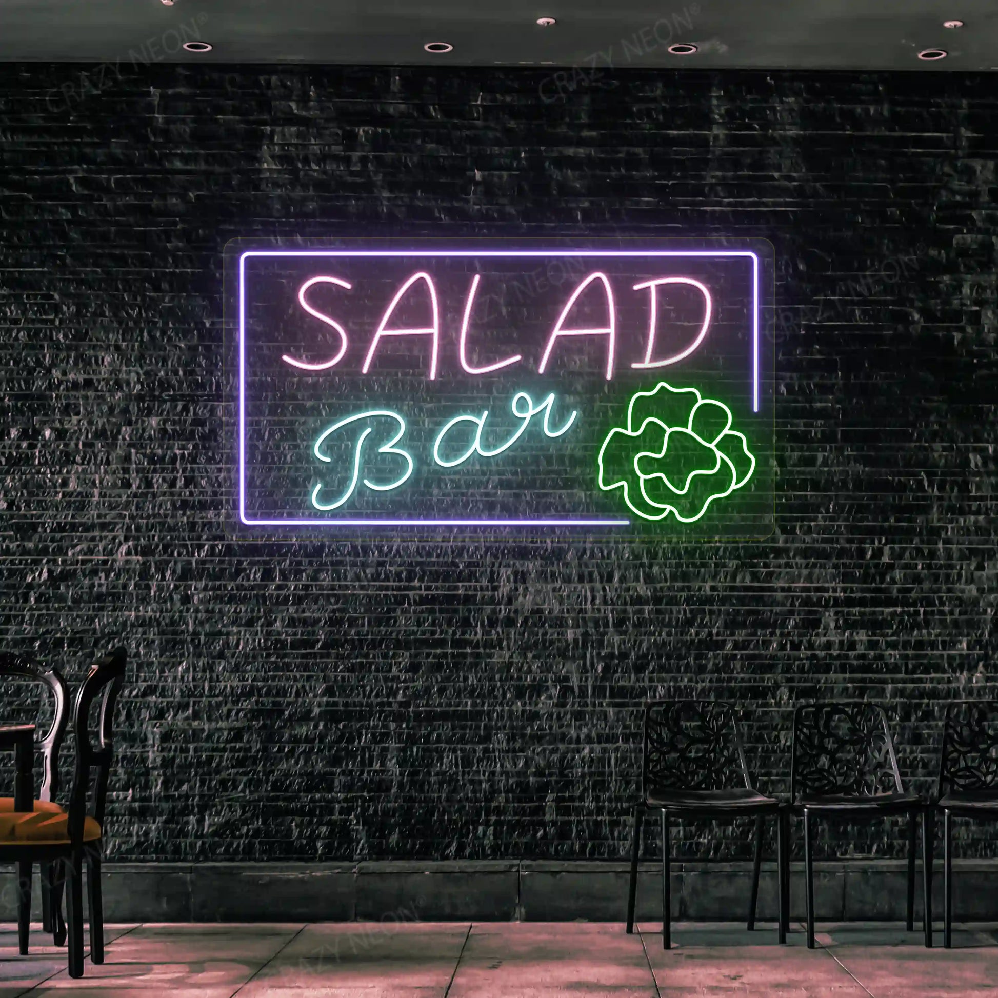 Salad Bar Neon Sign | Purple-Pink