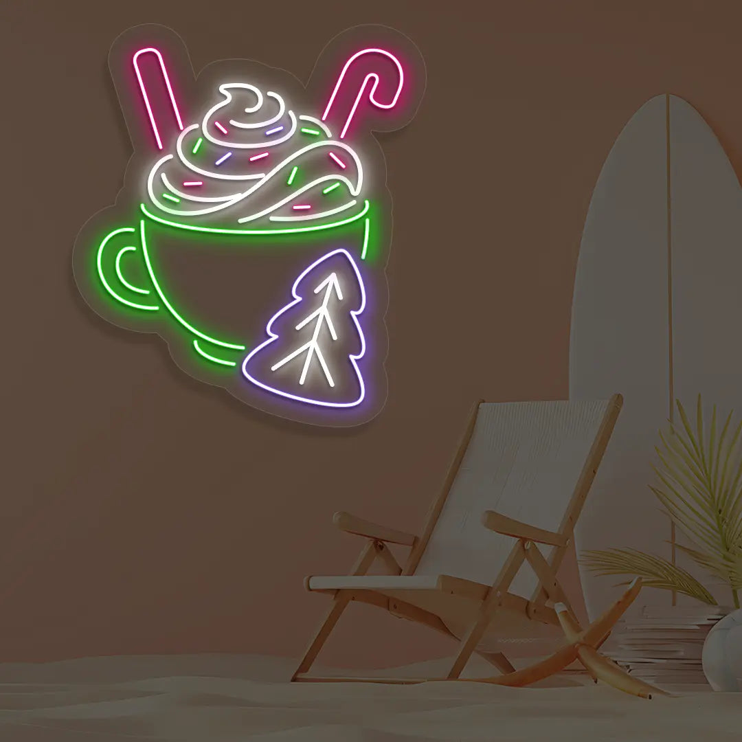Whipped Treat Neon Sign in Purple color