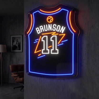 NY Knicks Basketball Neon Sign